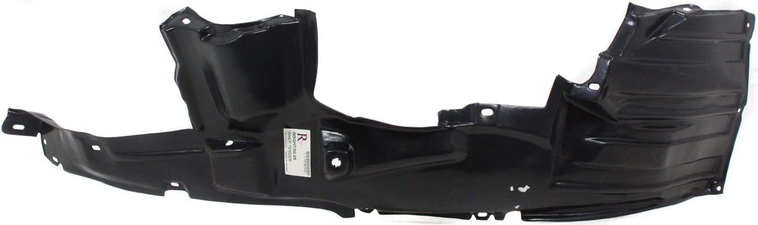 Front Section Fender Liner Right Passenger Side Direct Replacement Compatible with 2000-2006 Honda Insight HO1251104 74101S3Y000