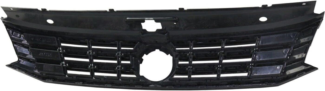 Front Grille Assembly Primed Shell And Insert Plastic Direct Replacement Compatible With 2016-2019 Volkswagen Passat VW1200169 561853651HOQE