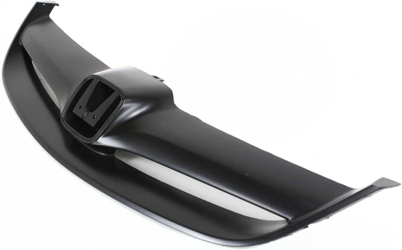 Front Bumper Cover Primed + Grille Painted Black Shell & Insert Direct Replacement Compatible With 2004-2005 Honda Civic HO1000216 HO1200164 04711S5AA91ZZ 71122S5AA00ZB