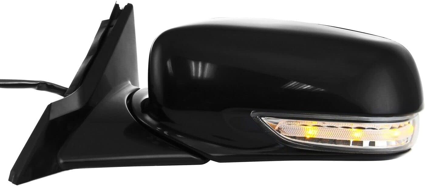 Front Power Mirror Manual Folding Heated Left Driver Side Direct Replacement Compatible With 2009-2014 Acura TL AC1320113 76250TK4A01ZD