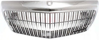 Front Grille Assembly Chrome Shell And Insert Plastic With Emblem Provision Direct Replacement Compatible With 1995-1997 Lincoln Town Car FO1200333 F5VY8200A