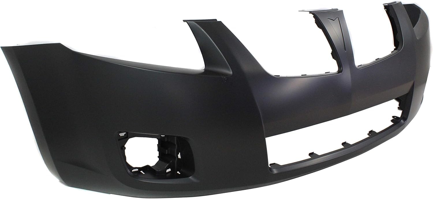 Front Bumper Cover Primed Plastic + Lower Center Grille + Fog Lights Left Driver & Right Passenger Side Replacement Compatible With 2009-2010 Pontiac Vibe