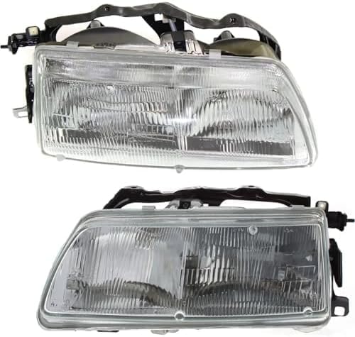 Front Headlight Assembly Halogen Right Passenger & Left Driver Side Direct Replacement Compatible With 1990-1991 Honda CRX/Civic HO2502102 HO2503102 33150SH3A05 33100SH3A05