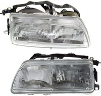 Front Headlight Assembly Halogen Right Passenger & Left Driver Side Direct Replacement Compatible With 1990-1991 Honda CRX/Civic HO2502102 HO2503102 33150SH3A05 33100SH3A05