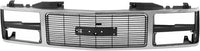 Front Grille Chrome Shell With Black Insert Direct Replacement Compatible With 1988-1993 GMC C/k Series GM1200229 15615109