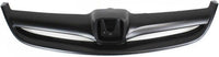 Front Bumper Cover Primed + Grille Painted Black Shell & Insert Direct Replacement Compatible With 2004-2005 Honda Civic HO1000216 HO1200164 04711S5AA91ZZ 71122S5AA00ZB