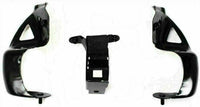 AUTOS PARTS PLUS Front Bumper Chrome Steel With Brackets + Upper Cover Textured + Lower Valance Direct Replacement Compatible With 2001-2002 Chevrolet Silverado 2500HD 3500 GM1051106 GM1092167