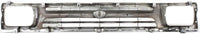 Grille Chrome Shell with Painted Black Insert Direct Replacement Compatible With 1992-1995 Toyota Pickup TO1200128 5311135070
