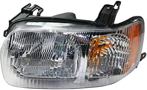 Set Of 2 Front Head Lights Assembly Halogen Plastic Left Driver & Right Passenger Side Direct Replacement Compatible With 2001-2004 Ford Escape FO2519103 FO2518103