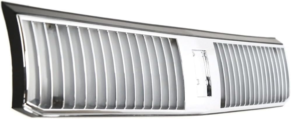 Front Grille Chrome Shell And Insert Plastic Direct Replacement Compatible With 1989-1991 Oldsmobile Cutlass Ciera GM1200106 10068949