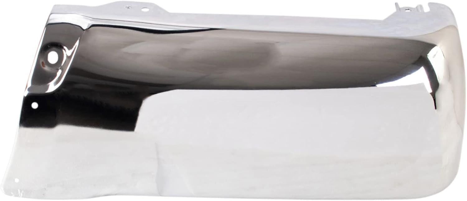 Set Of 2 Rear Bumper End Cap Chrome Steel Left Driver & Right Passenger Side Direct Replacement Compatible With 1996-2002 Toyota 4Runner TO1105103 TO1104103 5210635081 5210735071