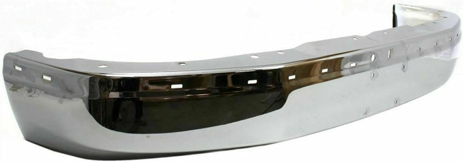 New Front Bumper Face Bar Chrome Steel With License Plate Holes Direct Replacement For Chevrolet Express/GMC Savana Van 2003-2023 19303361 GM1002459