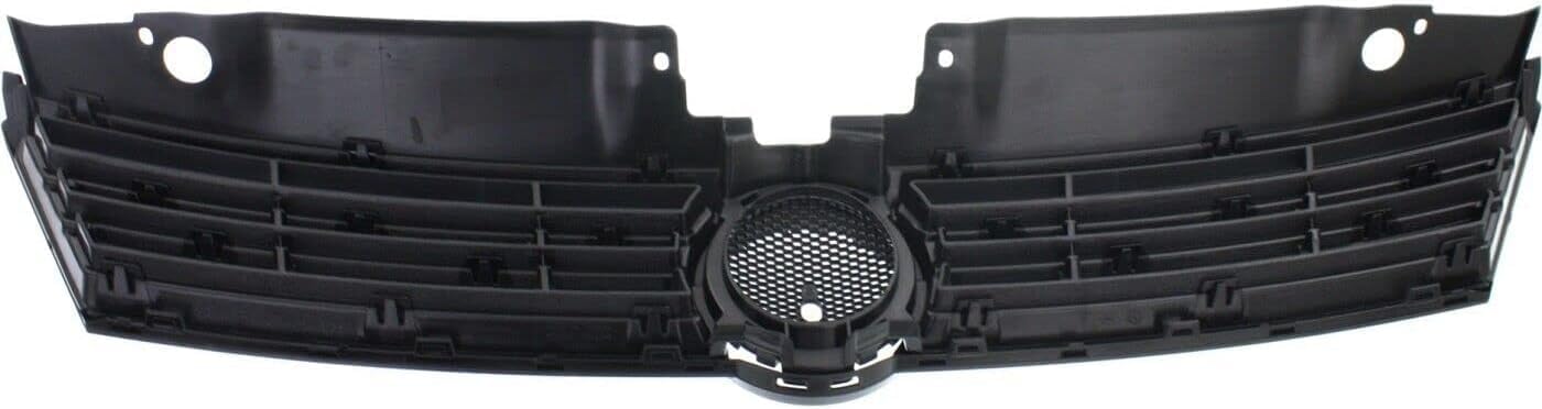 Front Grille Assembly Primed Shell And Insert Plastic Direct Replacement Compatible With 2011-2014 Volkswagen Jetta VW1200151 5C6853651QWA
