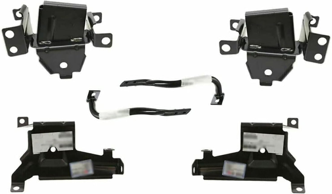 New Front Bumper Brackets + Inner + Outer Steel Right Passenger & Left Driver Side Direct Replacement For 2007-2013 GMC Sierra 1500 GM1067185 GM1043107 GM1067182
