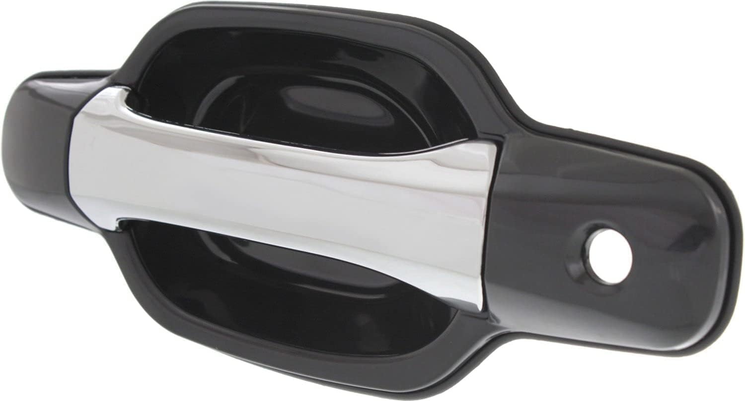 Set of 2 Front Exterior Door Handle Chrome with Smooth Black Right Passenger & Left Driver Side Direct Replacement Compatible with 2004-2012 GMC Canyon/Chevrolet Colorado 8972985350