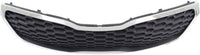 Front Grille Chrome Shell With Gray Insert Direct Replacement Compatible With 2014-2016 Kia Forte / 2014-2016 Kia Forte5 KI1200156 86350A7500