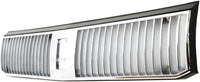 Front Grille Chrome Shell And Insert Plastic Direct Replacement Compatible With 1989-1991 Oldsmobile Cutlass Ciera GM1200106 10068949