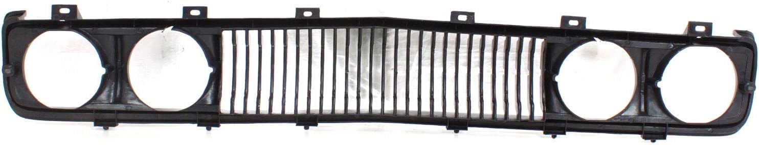 Front Grille Assembly Painted Silver Shell And Insert Plastic With Molding Direct Replacement Compatible With 1972-1979 Nissan 620 NI1200103 F2301B9501