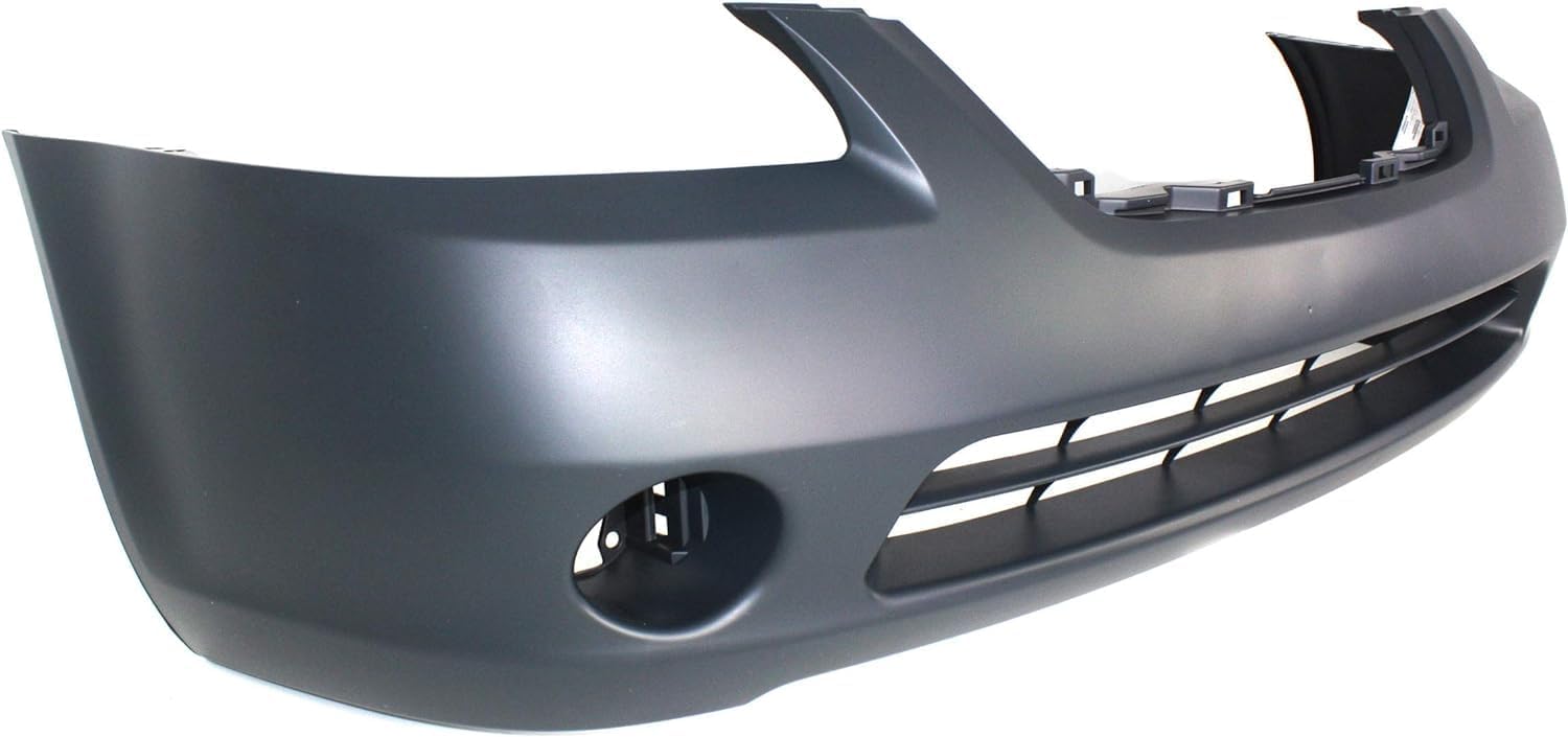 Front Bumper Cover Primed With Fog Light Holes Direct Replacement Compatible With 2002-2004 Nissan Altima NI1000193 620228J040