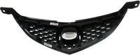 Front Bumper Upper Grille Textured Gray Shell And Insert With Chrome Bar Direct Replacement Compatible With 2007-2009 Mazda 3 MA1200186 BR5H50710C