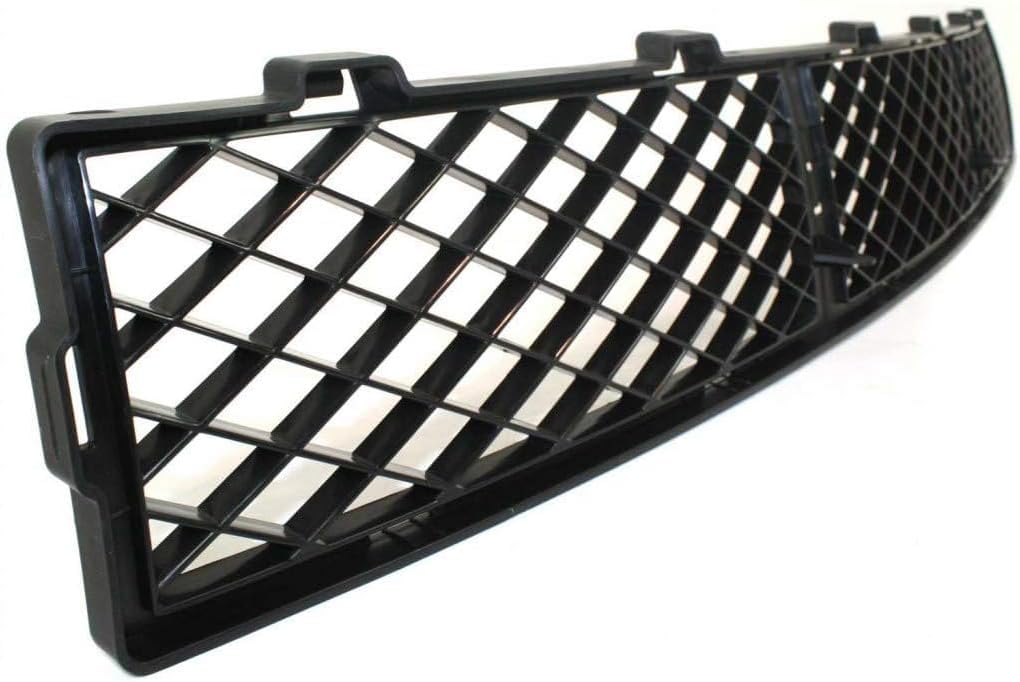 Front Bumper Grille Textured Plastic Direct Replacement Compatible With 2008-2011 Ford Focus FO1036124 8S4Z17K945AA