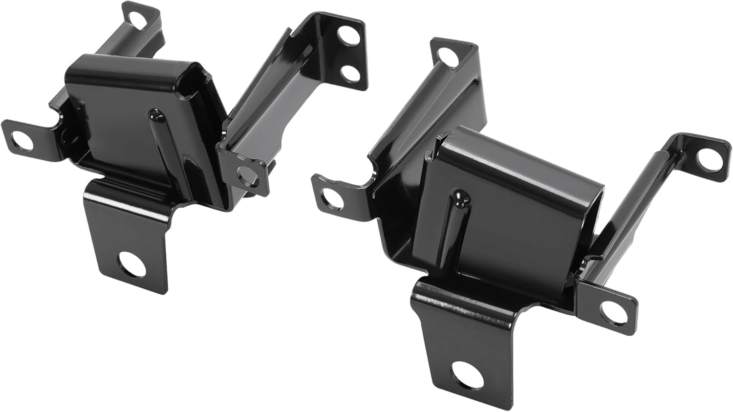 Set Of 2 Front Bumper Inner Bracket Steel Left Driver & Right Passenger Side Direct Replacement Compatible With 2007-2013 GMC Sierra 1500 GM1066185 GM1067185 22767057 22767056
