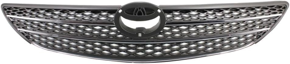 Front grille Assembly Painted Gray Shell And Insert Plastic Direct Replacement Compatible With 2002-2004 Toyota Camry TO1200233 53101AA020