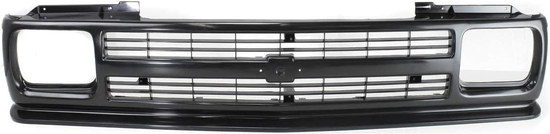 Front Grille Primed Shell And Insert Plastic Direct Replacement Compatible With 1991-1994 Chevrolet S10 Blazer / 1991-1993 S10-Pickup GM1200222 15678982