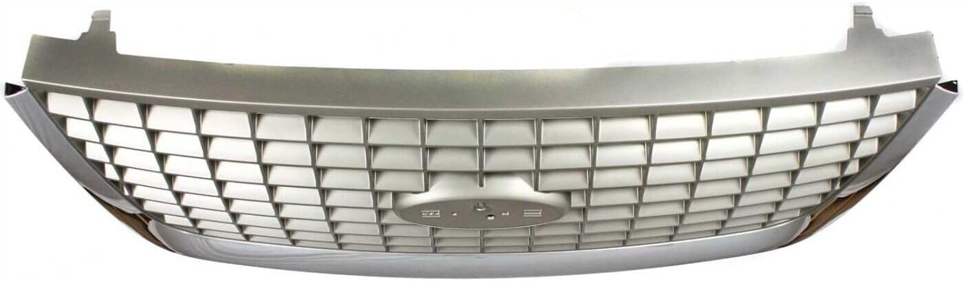 Front Grille Chrome Shell with Painted Silver Insert Direct Replacement Compatible With 2003-2006 Ford Expedition FO1200400 2L1Z8200BAA