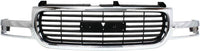 Front Grille Chrome Shell/Painted Black Insert Direct Replacement Compatible With 1999-2002 GMC Sierra 1500 2500/2000-2006 Yukon GM1200430 19130787