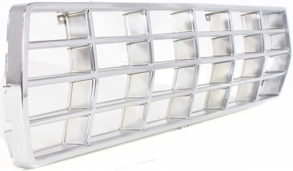 Front Grille Chrome Shell And Insert Direct Replacement Compatible With 1978-1979 Ford F-Series FO1200111 D8TZ8150C