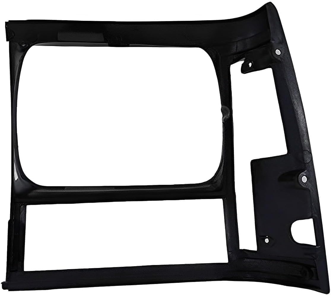 Front Head Light Door Bezels Primed Plastic Right Passenger & Left Driver Side Direct Replacement Compatible With Jeep Cherokee 1991-1996 / Comanche 1991-1992 CH2513124 CH2512124