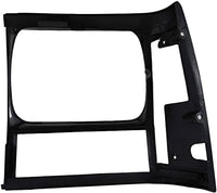 Front Head Light Door Bezels Primed Plastic Right Passenger & Left Driver Side Direct Replacement Compatible With Jeep Cherokee 1991-1996 / Comanche 1991-1992 CH2513124 CH2512124
