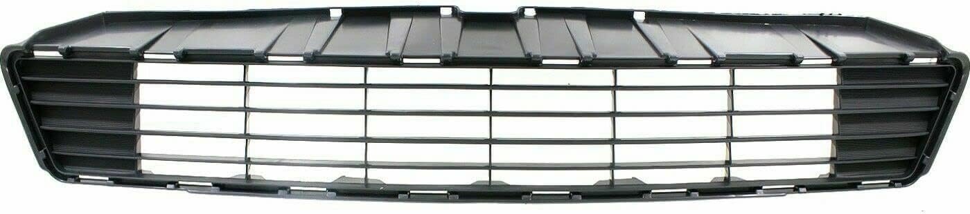 Front Bumper Cover Primed Plastic + Upper & Lower Grille Direct Replacement Compatible With 2012-2014 Toyota Prius C