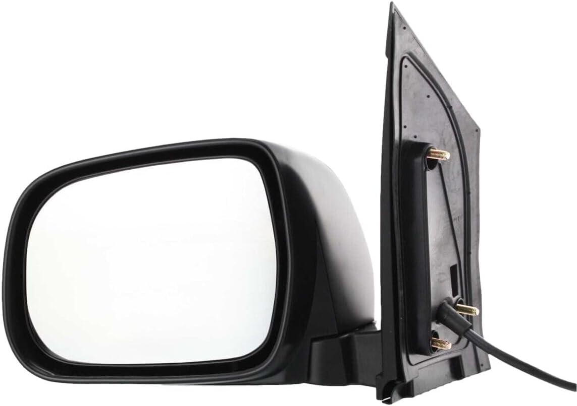 Set Of 2 Front Power Mirror Manual Folding Non-Heated Plastic Left Driver & Right Passenger Side Direct Replacement Compatible With 2004-2010 Toyota Sienna TO1320201 TO1321201