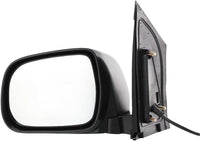 Set Of 2 Front Power Mirror Manual Folding Non-Heated Plastic Left Driver & Right Passenger Side Direct Replacement Compatible With 2004-2010 Toyota Sienna TO1320201 TO1321201