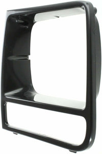 Front Bumper Upper Grille + Head Lamp Door Bezel Primed Left Driver & Right Passenger Side Direct Replacement Compatible With 1997-2001 Jeep Cherokee CH1200208 CH2512157 CH2513157
