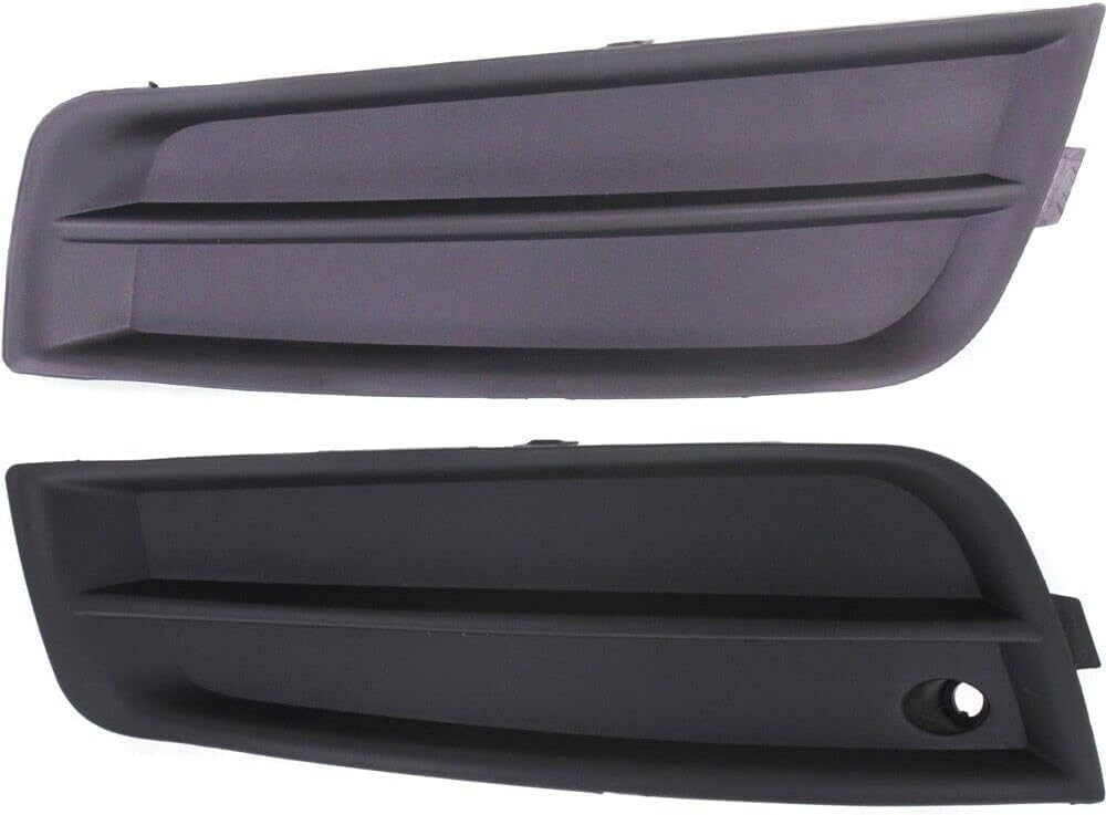 Set Of 2 Front Fog Light Covers Primed Left Driver & Right Passenger Side Direct Replacement Compatible With 2011-2014 Chevrolet Cruze GM1039130 GM1038130 94831150 94831149
