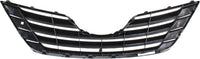 Front Bumper Cover Primed + Upper Grille Black Shell & Insert + Lower Textured Direct Replacement Compatible With 2007-2009 Toyota Camry TO1036103 TO1000329 TO1200288 5311206010