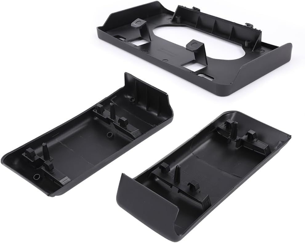 Front License Plate Bracket + Bumper Molding Textured Left Driver & Right Passenger Side Direct Replacement Compatible with 2009-2014 Ford F-150 FO1053100 FO1068134 9L3Z17A385A