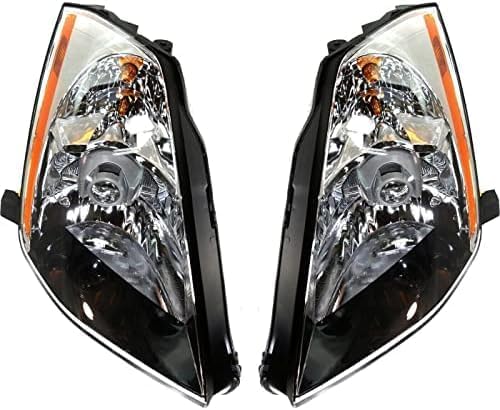 Set Of 2 Front Headlight Lens And Housing Right Passenger & Left Driver Side Direct Replacement Compatible With 2003-2005 Nissan 350Z 26010CD027-PFM 26060CD027-PFM