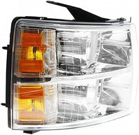 Front Head Light Assembly Halogen Right Passenger Side Direct Replacement Compatible With 2007-2014 Chevrolet Silverado GM2503280 22853028
