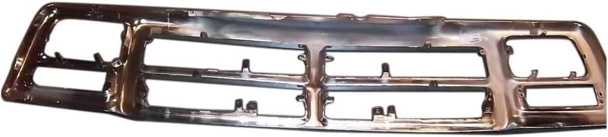 Front Grille Surround Frame Chrome Plastic Direct Replacement Compatible With 1991-1993 Dodge Full Size Pickup CH1200137 83506568AB