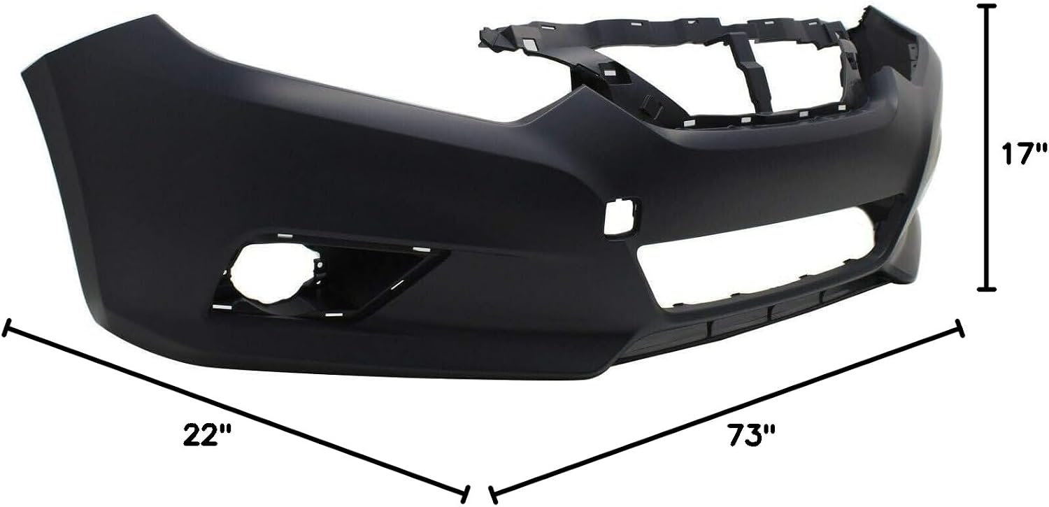 AUTOS PARTS PLUS Front Bumper Cover Primed Direct Replacement Compatible With 2016-2018 Nissan Altima NI1000311 620229HS0H