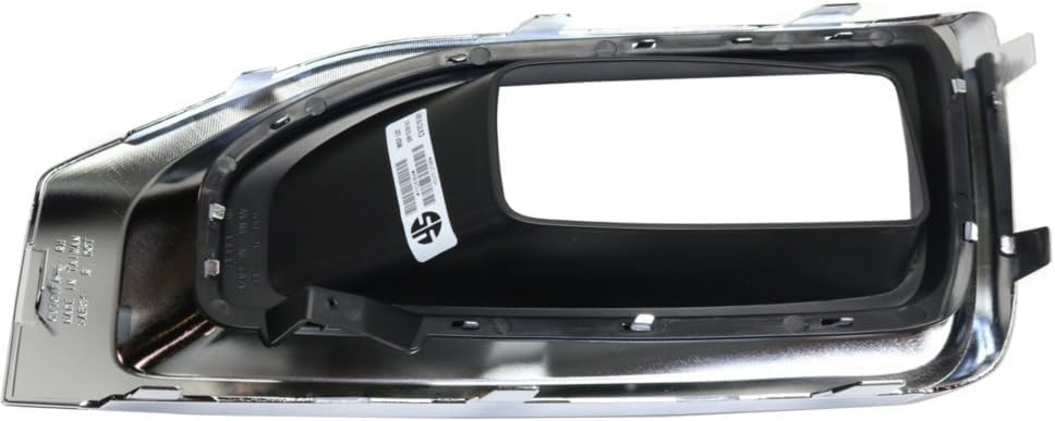 Front Fog Light Molding Primed With Chrome Bezel Right Passenger Side Direct Replacement Compatible With 2015-2020 GMC Yukon/XL GM1039187 22936427
