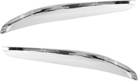 Set Of 2 Front Bumper Molding Chrome Plastic Left Driver & Right Passenger Side Direct Replacement Compatible With 2011-2014 Chrysler 300 CH1046103 CH1047103 68127940AB 68127941AB