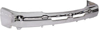 Front Bumper Face Bar Chrome Steel + Upper Cover + Lower Valance Textured Gray Direct Replacement Compatible With 2002-2006 Chevrolet Silverado 1500 GM1002416 GM1051110