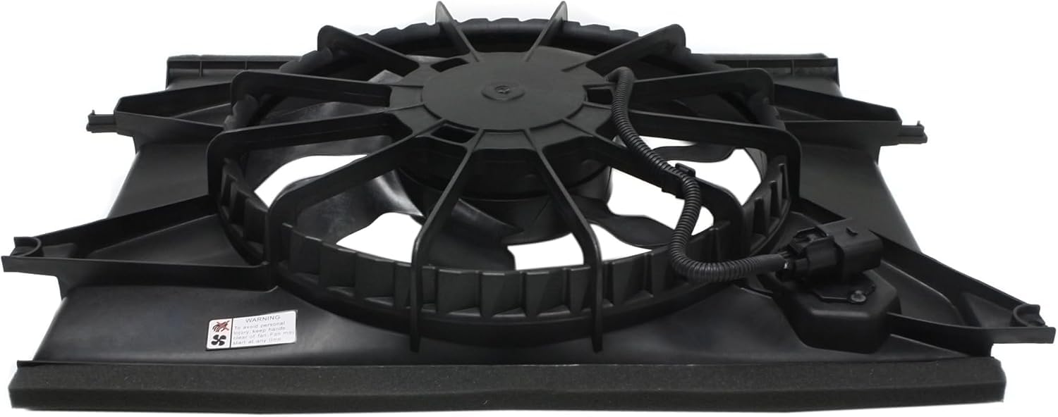 Front Radiator Cooling Fan Assembly Direct Replacement Compatible with 2010-2011 Kia Soul KI3115129 253802K100