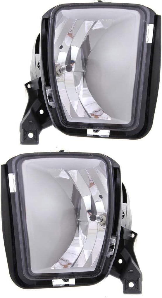 Front Bumper Chrome Steel + Upper Cover Primed + Lower Valance Air Dam Textured + Fog Lamps Left Driver & Right Passenger Side Direct Replacement Compatible With 2014-2022 Ram 1500
