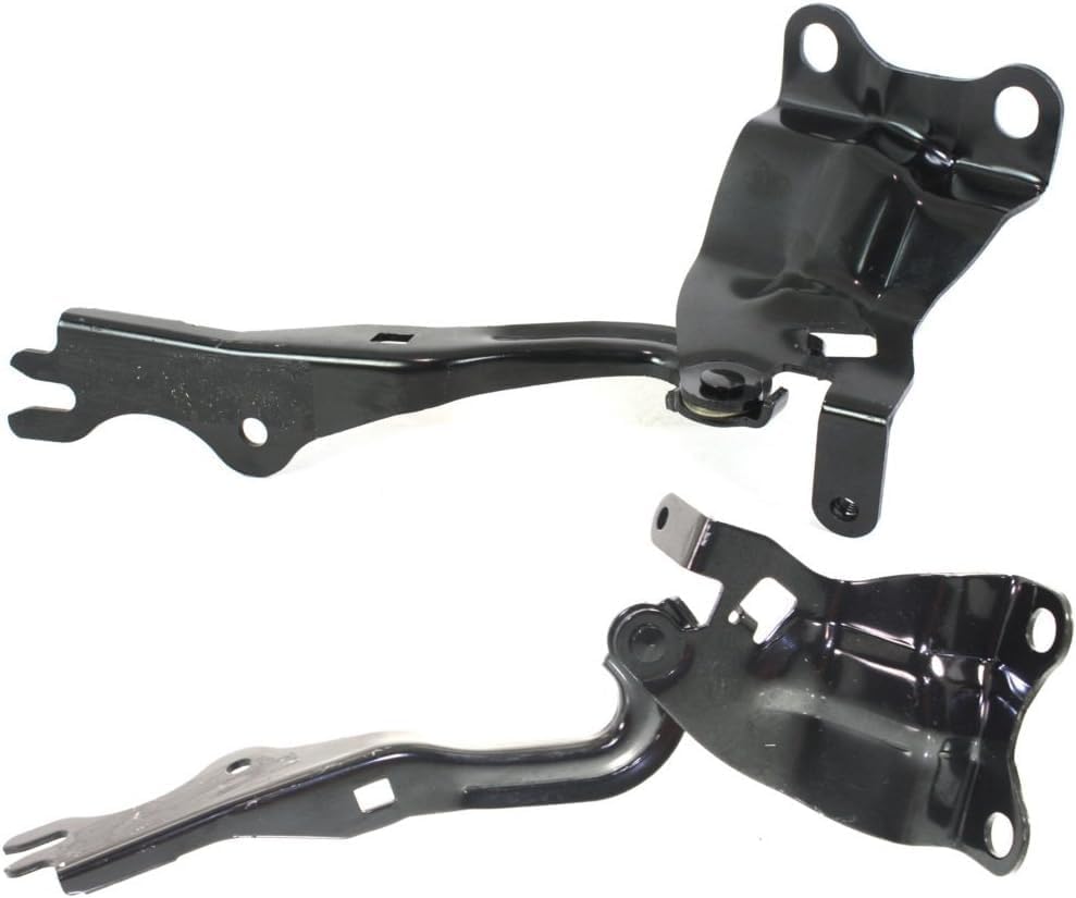 Set Of 2 Front Hood Hinges Steel Left Driver & Right Passenger Side Direct Replacement Compatible With 2010-2012 Mazda 3 MA1236122 MA1236121 BBM252410B BBM252420B